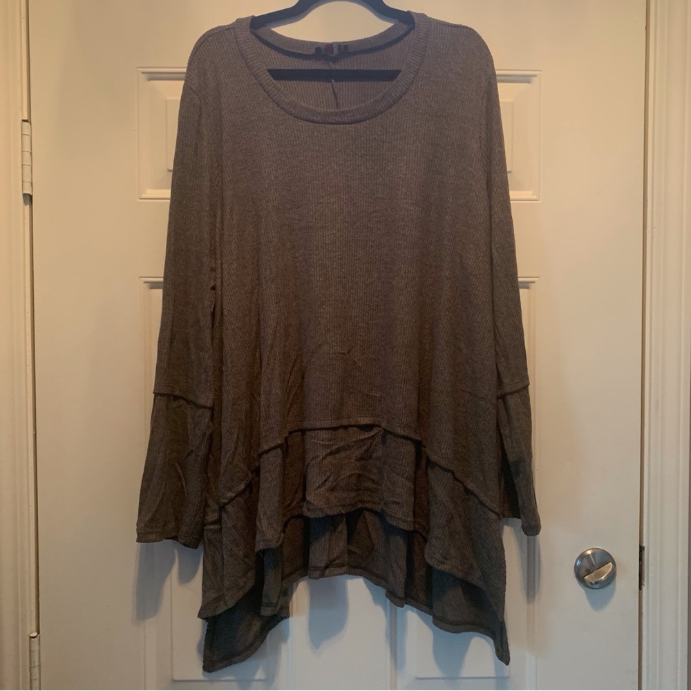 Grey high low sweater